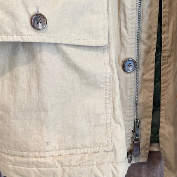 Polo by Ralph Lauren Tan Field Jacket with Brown Collar - Picture 4 of 6